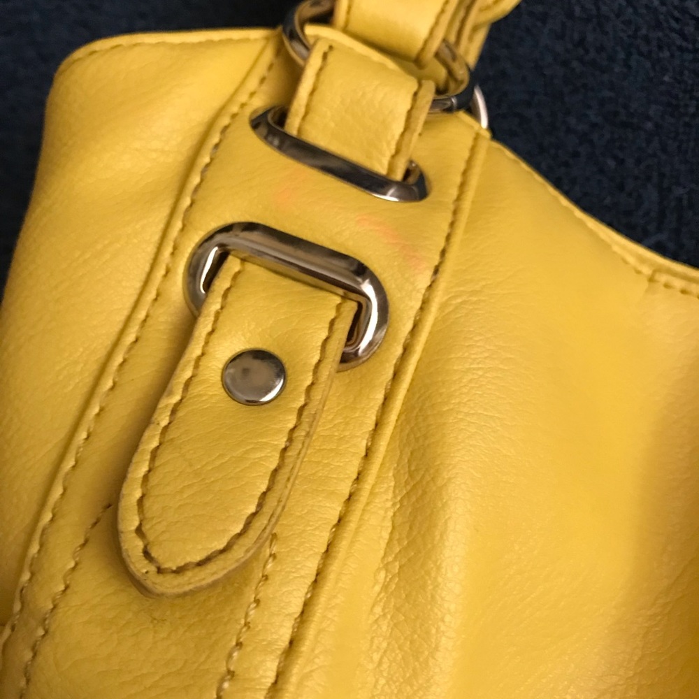 Apt. 9 Brooklyn Pleated Yellow Shopper Bag - Picture 7 of 7